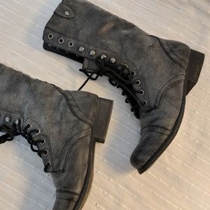 Steve Madden's Madden Girl flannel combat boots